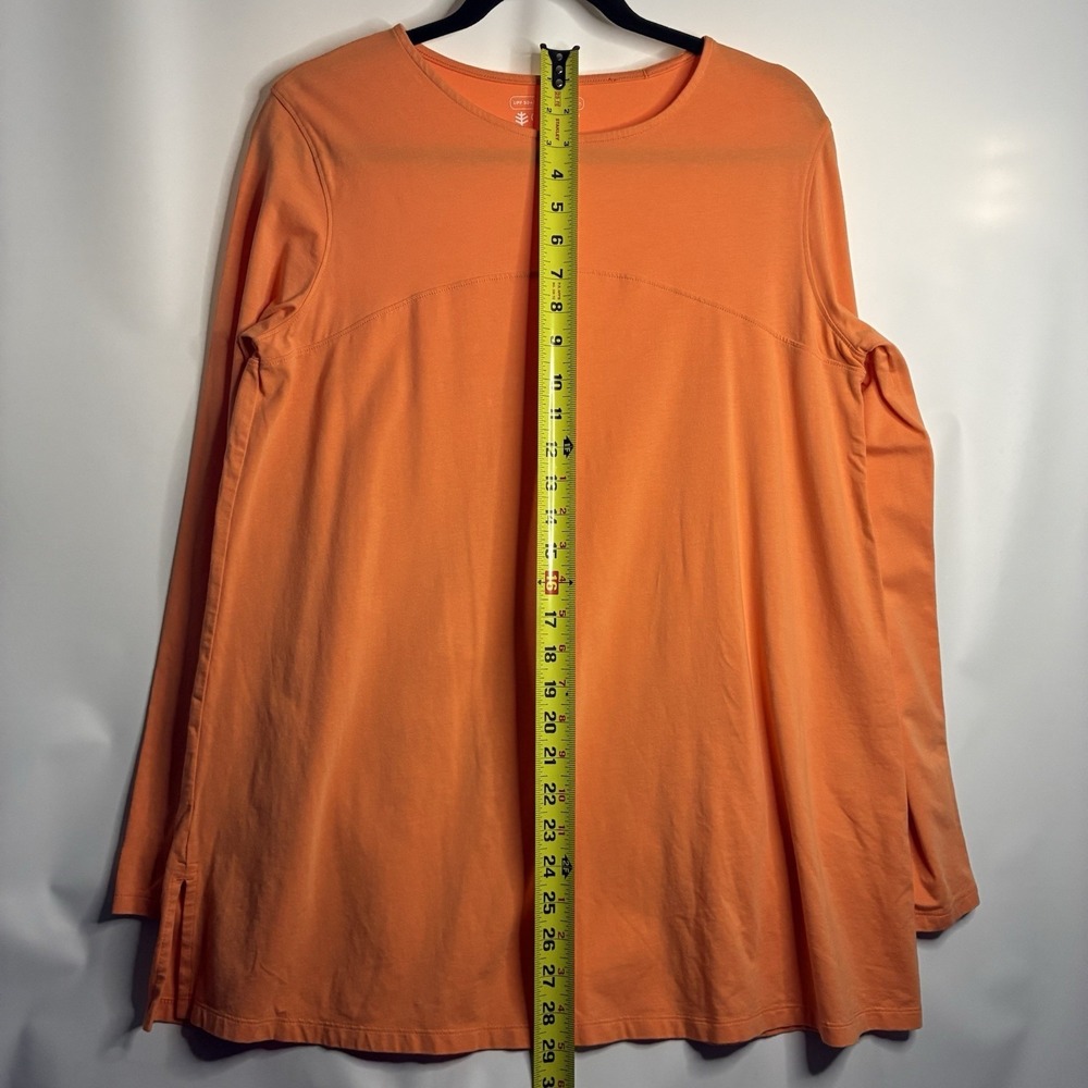 Coolibar Long Sleeve Shirt Size Medium Womens Orange Daybreak Spring Top UPF 50+ - Picture 5 of 7